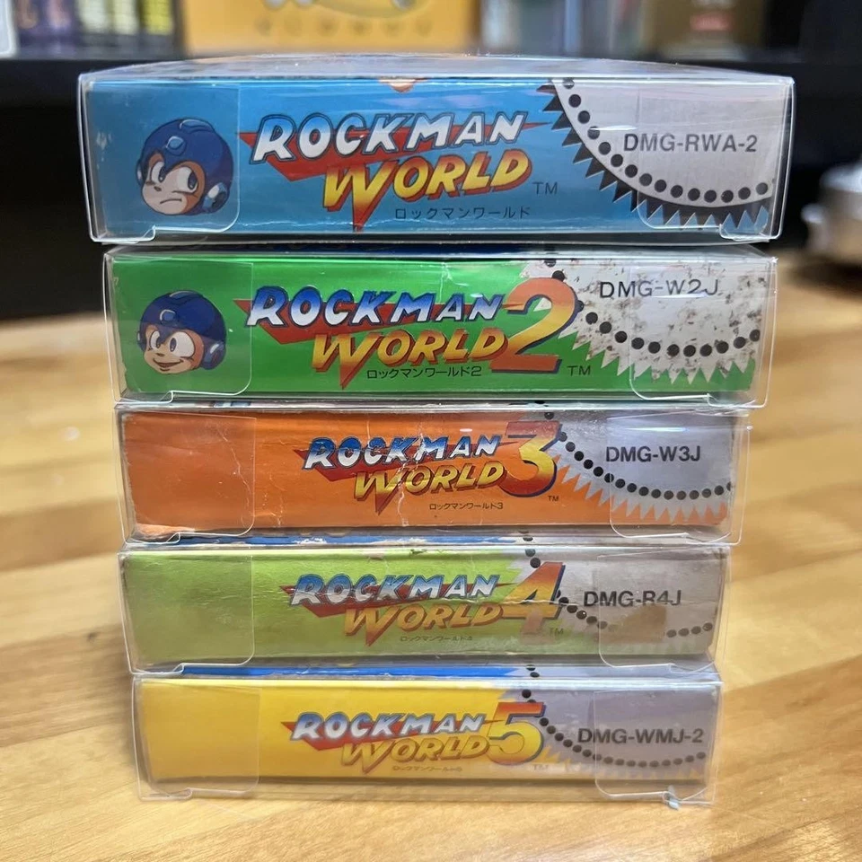 Capcom Rockman World 1-5 Set Nintendo Game Boy Japan Import Complete Lot - Image 4 of 4