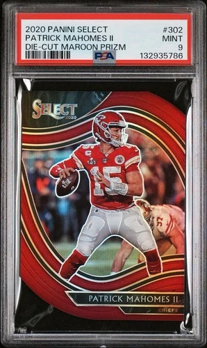 2020 Panini Select - Field Level Patrick Mahomes II #302 Maroon Prizm Die-Cut