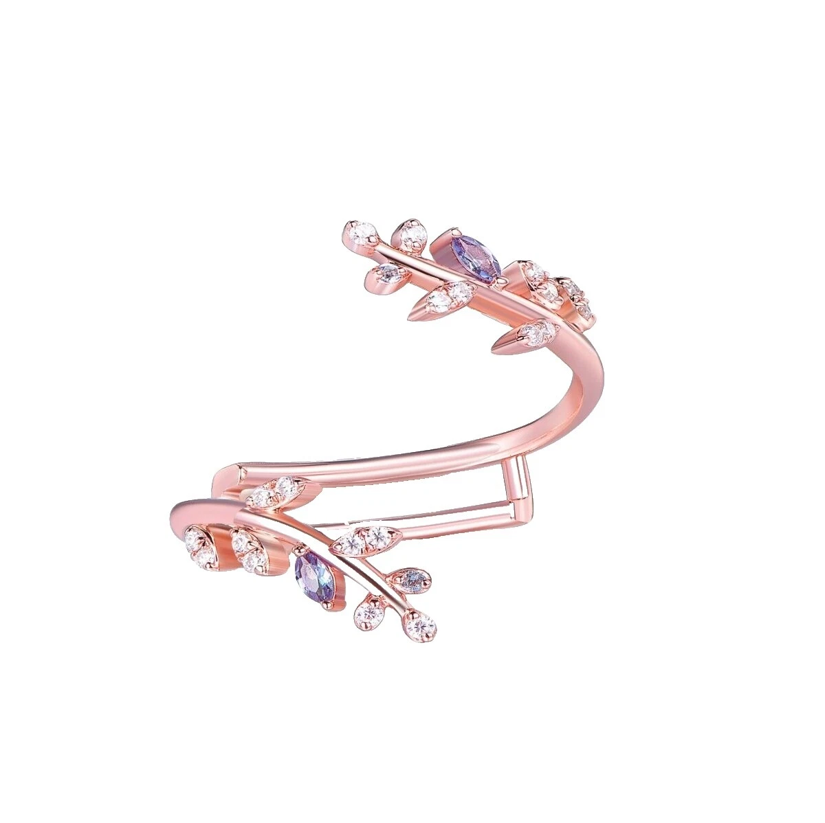 Joias da moda folheadas a ouro rosa alexandrita