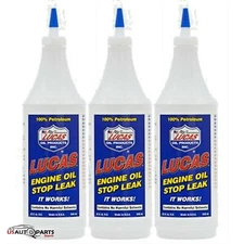 SET OF 3 Lucas Oil 10278 Engine Oil Treatment Stop Leak Sold Individually - 1 qt