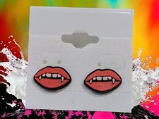 Vampire Lip Stud Earrings Halloween Gothic