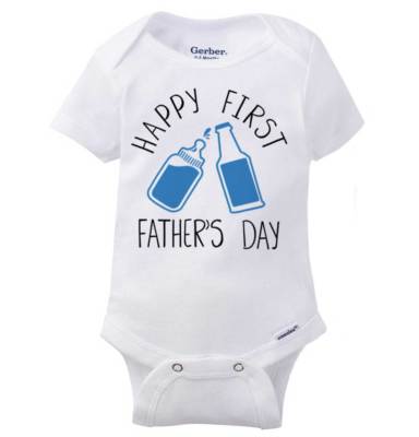 Cub First Father/'s day Baby Shirt- Romper Personalized Cubs FIRST FATHER/'S DAY Infant Bodysuit Father/'s Day Infant Onepiece Custom