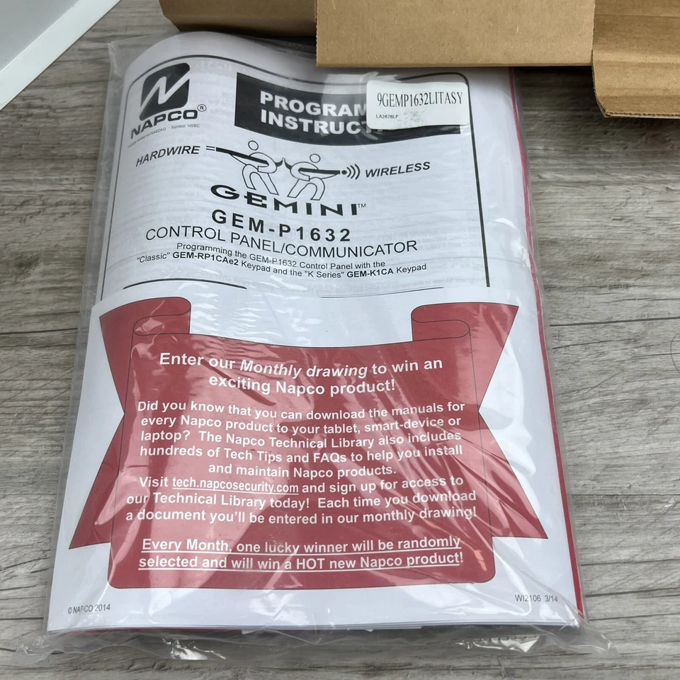 Napco GEM-P1632 Gemini Security System (NEW OPEN BOX - READ DESCRIPTION) - Image 2 of 4