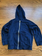 Carters Boys Navy Hooded Full Zip Sweatshirt Size 6 EUC