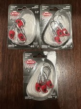 3 Packs Total 9 Hooks Berkley Fusion19 Swimbait Jig Heads Red 1/2 Hook 4 /0 New