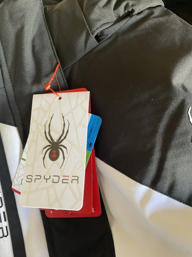 Spyder isolierte 4-in-1 Ski Snowboard Jacke Mantel schwarz weiß Größe Large - Bild 14 von 20