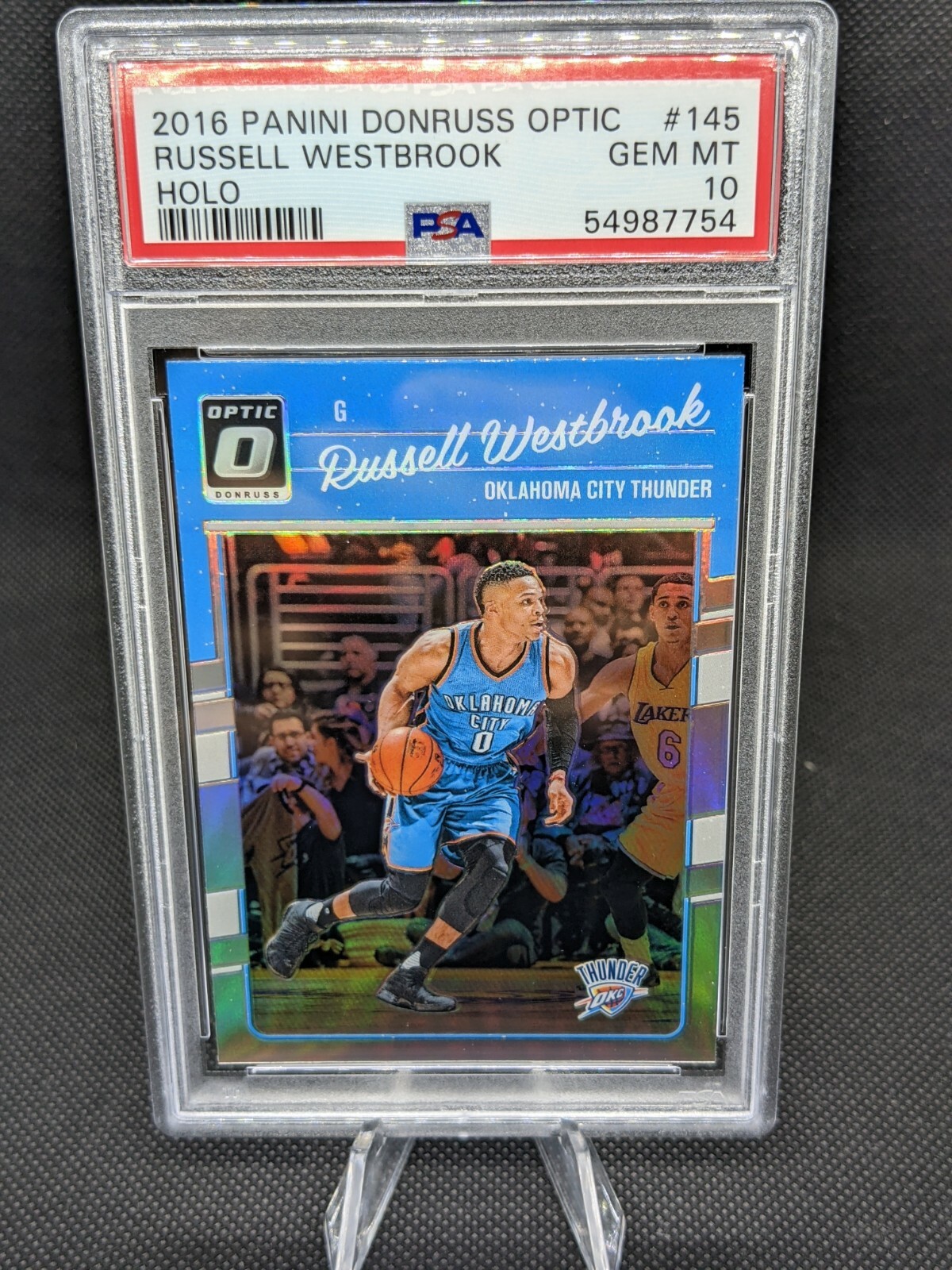 2016 Donruss Optic Russell Westbrook Holo Silver Prizm PSA 10 #145