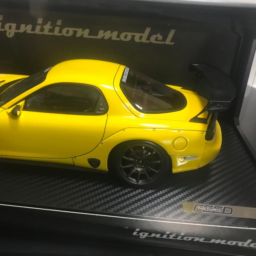 イグニッションモデル 1/18 FEED RX-7 FD3S イエロー Ignition Model 1/18 Feed RX-7 FD3S Yellow Diecast Model Car
