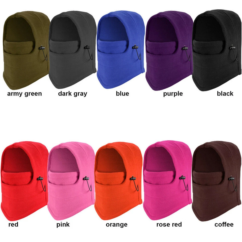 Máscara facial de esquí de pasamontañas invierno polar cuello capucha cálida sombrero a prueba de viento para hombres mujeres Foto 2 de 4