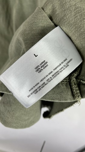 Pantalones de mezclilla deshilachados sin etiquetas Top cuello redondo manga corta detalle de volantes gris talla grande - Imagen 6 de 8