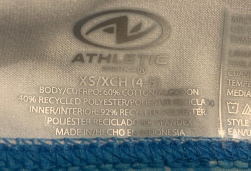 Athletic Works Girls Active Bra Tank Top Geometric Size XS/XCH Blue - Picture 5 of 7
