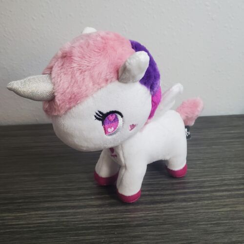 Peluche Aurora Tokidoki 7" Lolopessa Unicorno Peluche Amor Blanco Rosa - Imagen 2 de 10