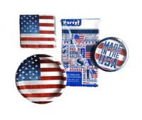 Patriotic Paper Plates And Napkins 4th Of July American Flag Red White And Bl... Patriotic Paper Plates And Napkins 4th Of July American Flag Red White And Bl...