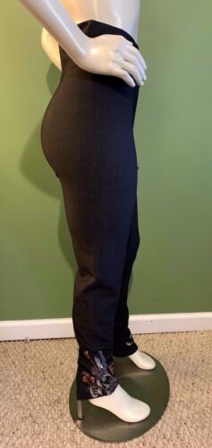 FRANK LYMAN PANTALONE DONNA SKINNY ANTRACITE RICAMATO ALLA CAVIGLIA (Med.) NUOVO - Foto 2 di 5