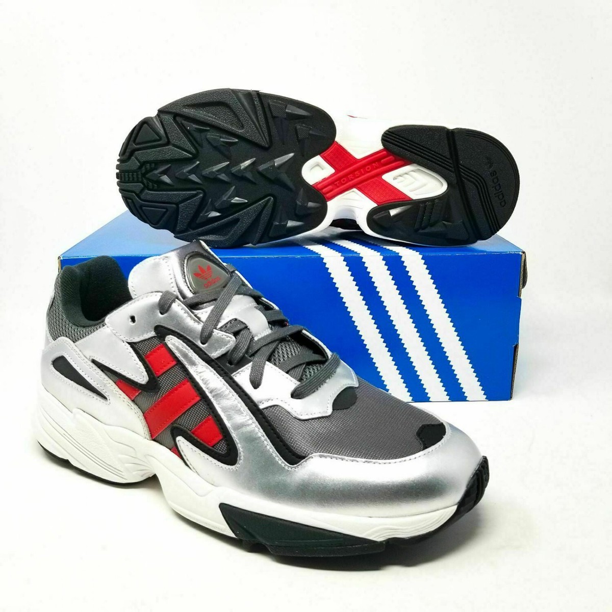 ADIDAS YUNG-96 CHASM EE7240 MENS SHOES SIZE 11 Grey Red Silver BRAND NEW IN  BOX