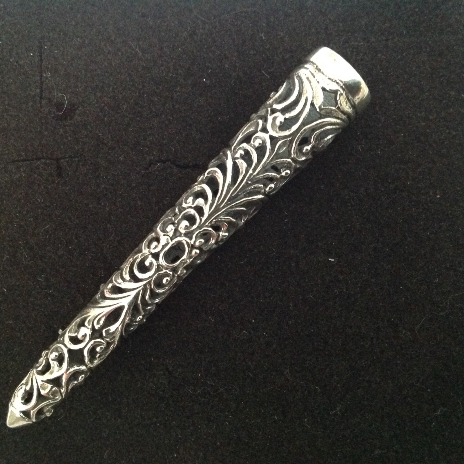 Sterling Silver Fancy posy flower holder Grelly UK