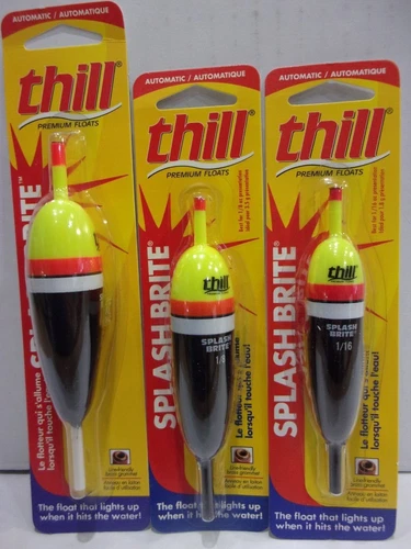 Thill Splash Brite Premium Float lights up when it hit the water! NIP