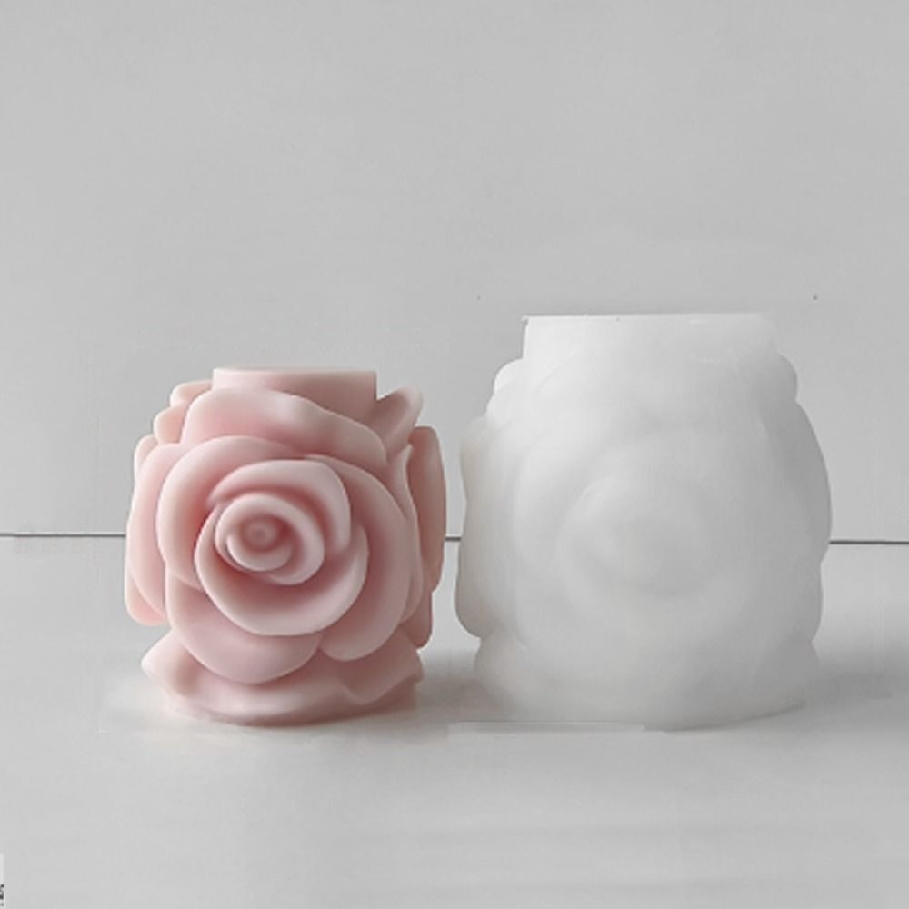 Rose Candle Mold Flower Shaped Silicone Mold Epoxy Resin Mould Home Decor