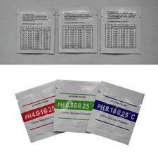 15 PCS PH BUFFER SOLUTION POWDER PRECISE CALIBRATION - pH 4.01 / 6.86 / 9.18 New