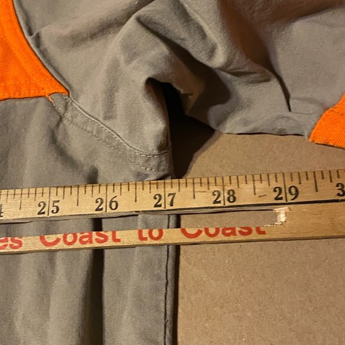 Cabelas Outdoor Gear Shooting Shirt Mens XL Button Up Khaki & Blaze Orange - Picture 7 of 7