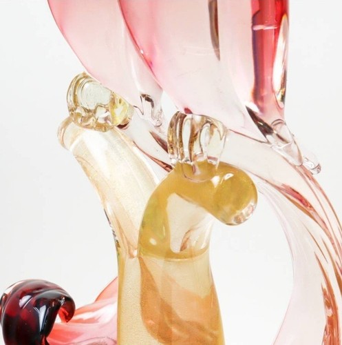 Murano Glas Seguso Vögel auf Ast italienische Kunst Glasfigur mundgeblasen - Bild 11 von 18