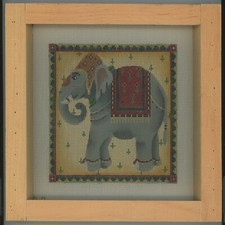 Melissa Shirley Needlepoint Elephant 149-A Hand Painted Canvas NEW