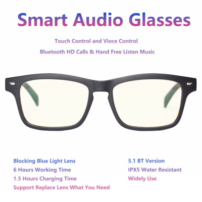 Audio Bluetooth Smart Glasses for Men and Women Sopport Wake Up Voice Assitant