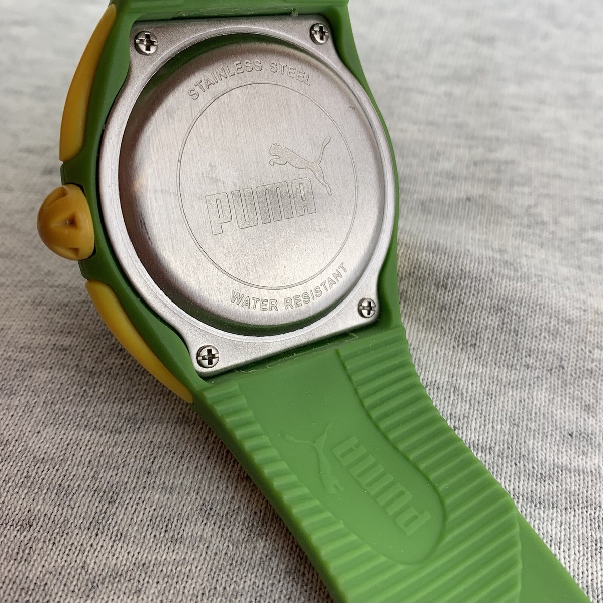 Puma Vintage Men's Watch Y2K Green Rubber Digital HipHop