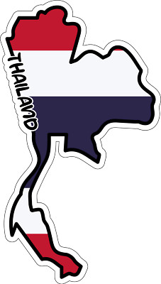 Thailand Map Flag Sticker Decal