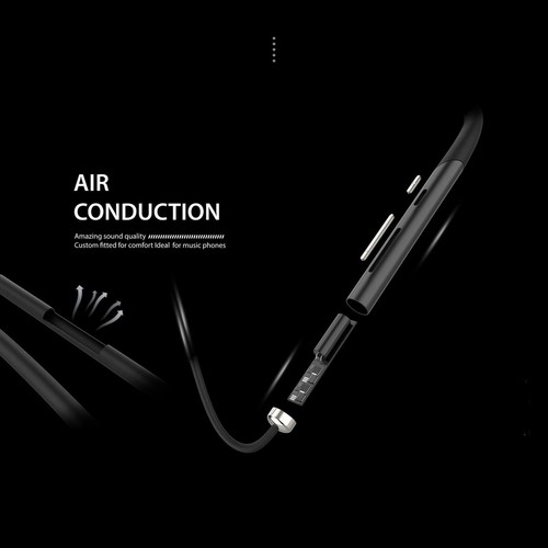 HI-FI SOUND NECK-BAND SPORTS WIRELESS HEADPHONES EARPHONES MIC For SMARTPHONES - Picture 6 of 6