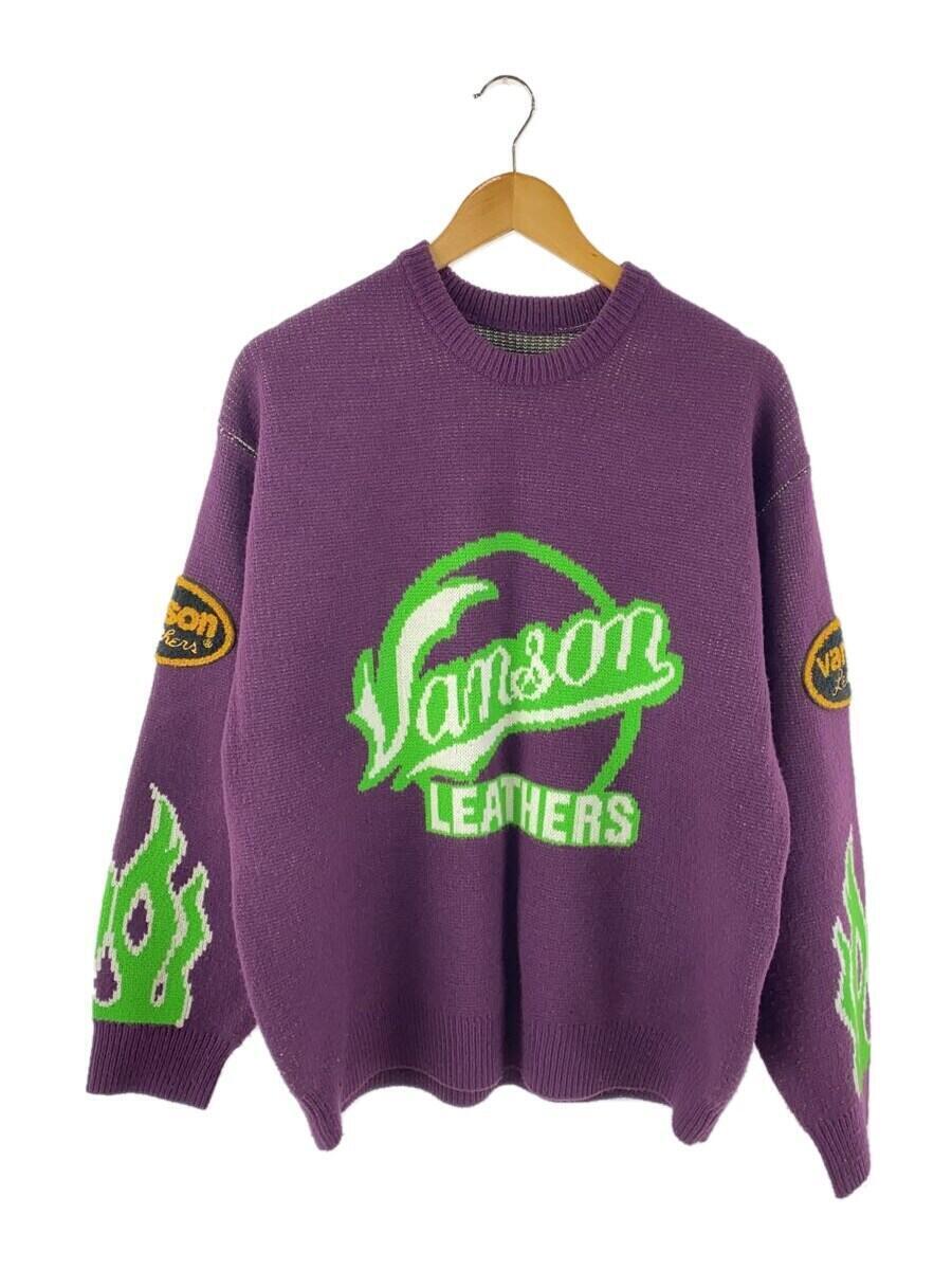 VANSON Supreme Sweater acrylic purple L Used | eBay