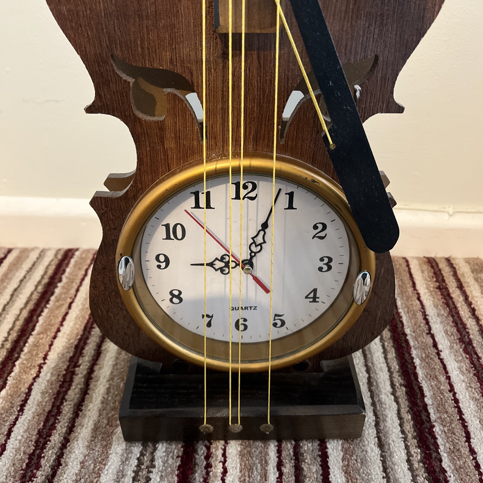 Violin Shaped Vintage Clock eBay