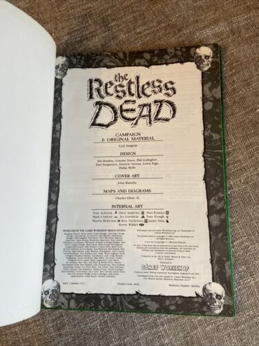 The Restless Dead - Warhammer Fantasy Roleplay - Games Workshop - HC - VG+ - Picture 13 of 19