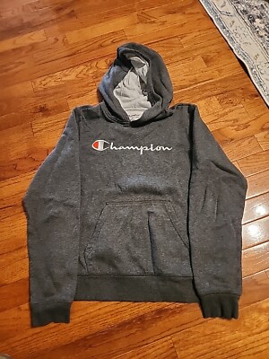 Boys Champion Dark Gray Hoodie Size YXL