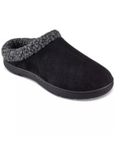 Haggar Men's Fleece Lined Clog Slippers Black Size XL 11-12