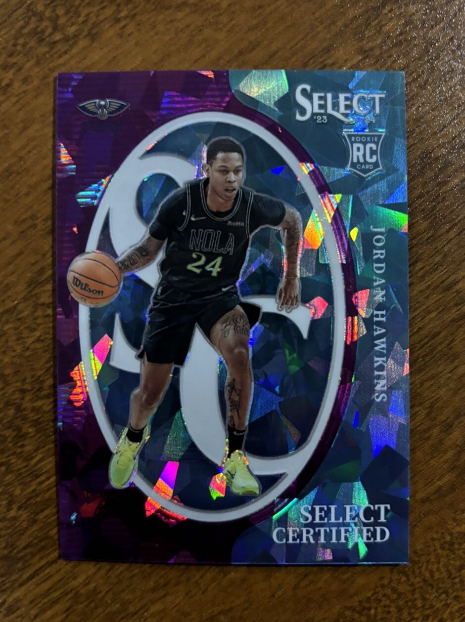 ✨2023-24 Select Certified Purple Ice Prizms Jordan Hawkins RC ROOKIE /75