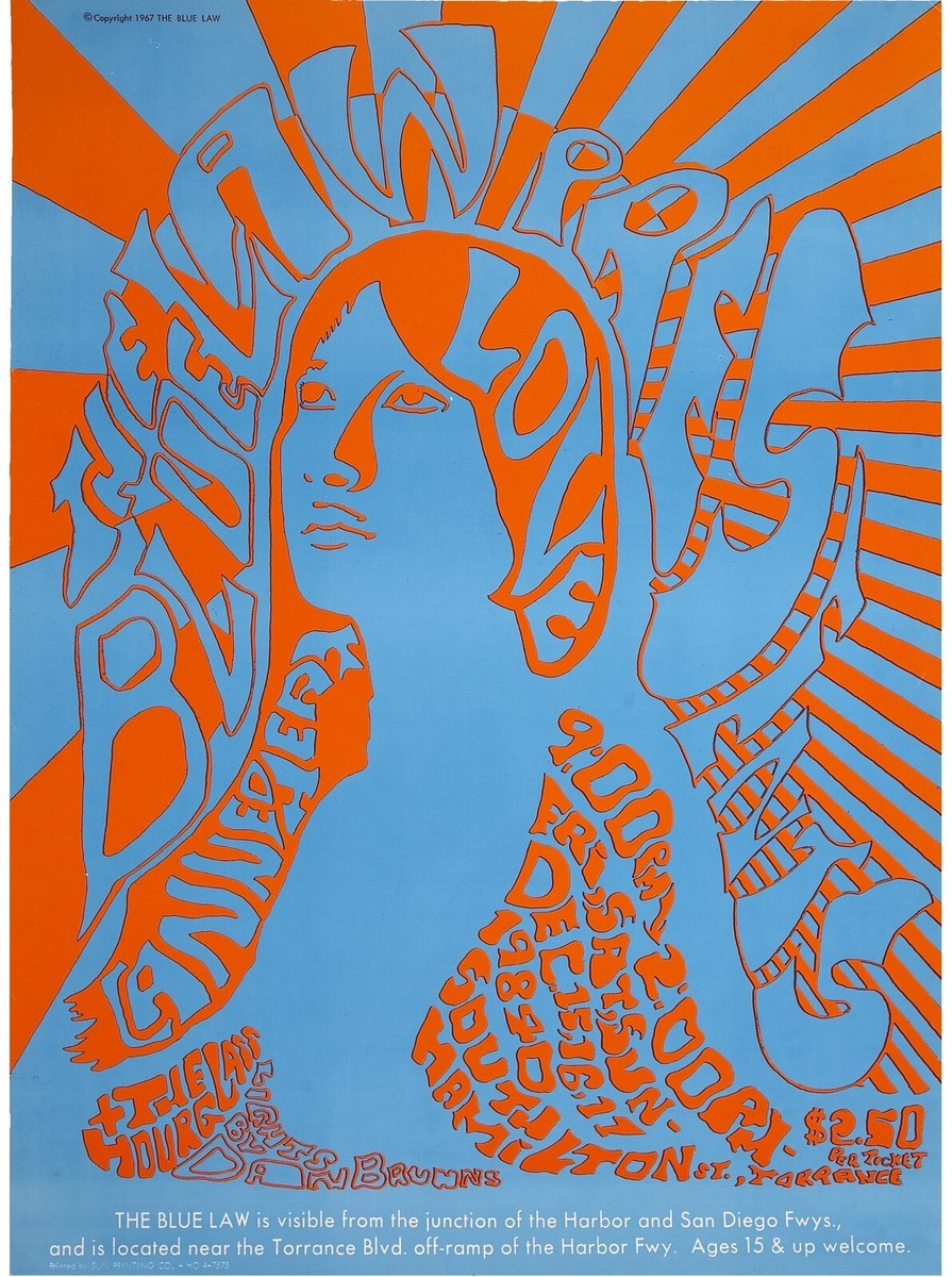 1967 CANNED HEAT CONCERT POSTER RE- PRINT SIZE 10X15in DUANE
