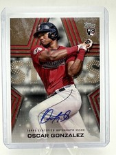 Oscar Gonzalez 2023 Topps Series 1 Baseball Stars Autograph Gold Card 12/50