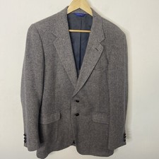 Pendleton Traditions Vintage Men 42 Wool Gray Blue Blazer Sports Coat