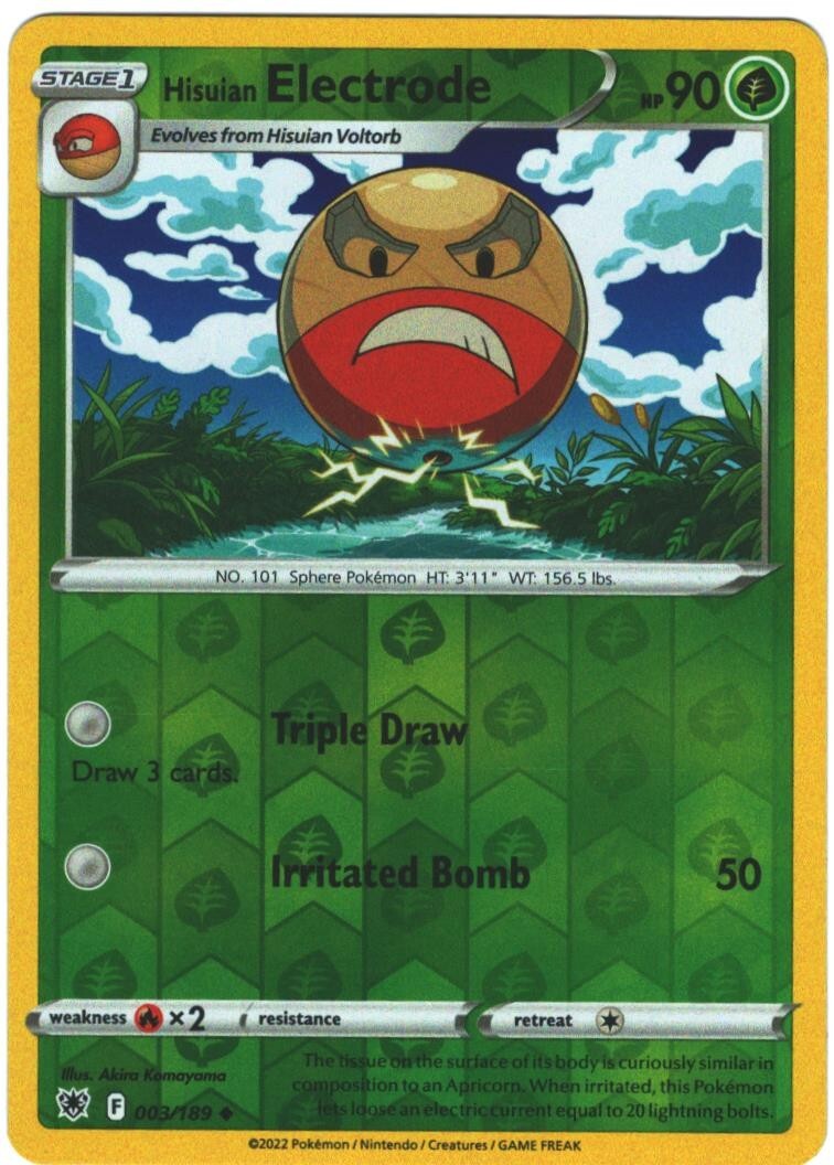 Electrode 3/189 Astral Radiance Reverse Holo Uncommon Pokémon TCG