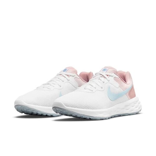 Nike Revolution 6 DC3729-100 Mujer Rosa Blanco Tenis para Correr Zapatos PAW58