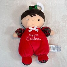 New Little Me Plush My First Christmas Stuffed Doll Soft Baby