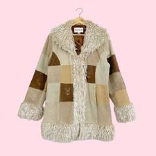 Playboy Suede Patchwork Coat Xlarge