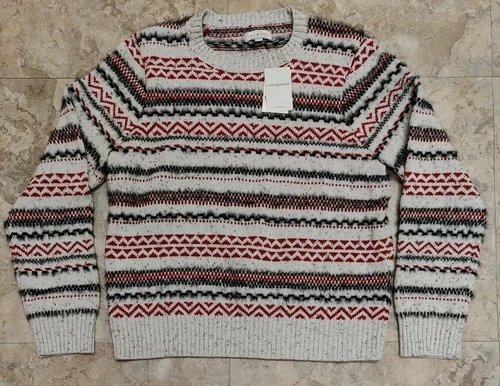 Lucky Brand Knit Yarn Wool Sweater Pullover Men's Large L NEW NWT
