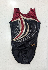 COMPETITION GK Elite Gymnastics Leotard AXS Extra Small Maroon Black SWAROVSKI