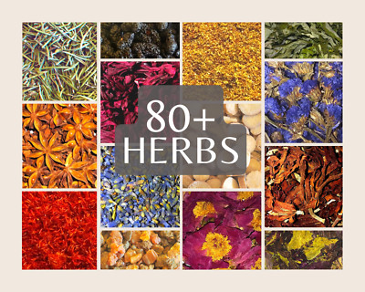 DRIED HERBS {L-Z} 1/2 oz Bag - Organic Apothecary Flowers Leaves Roots Resins