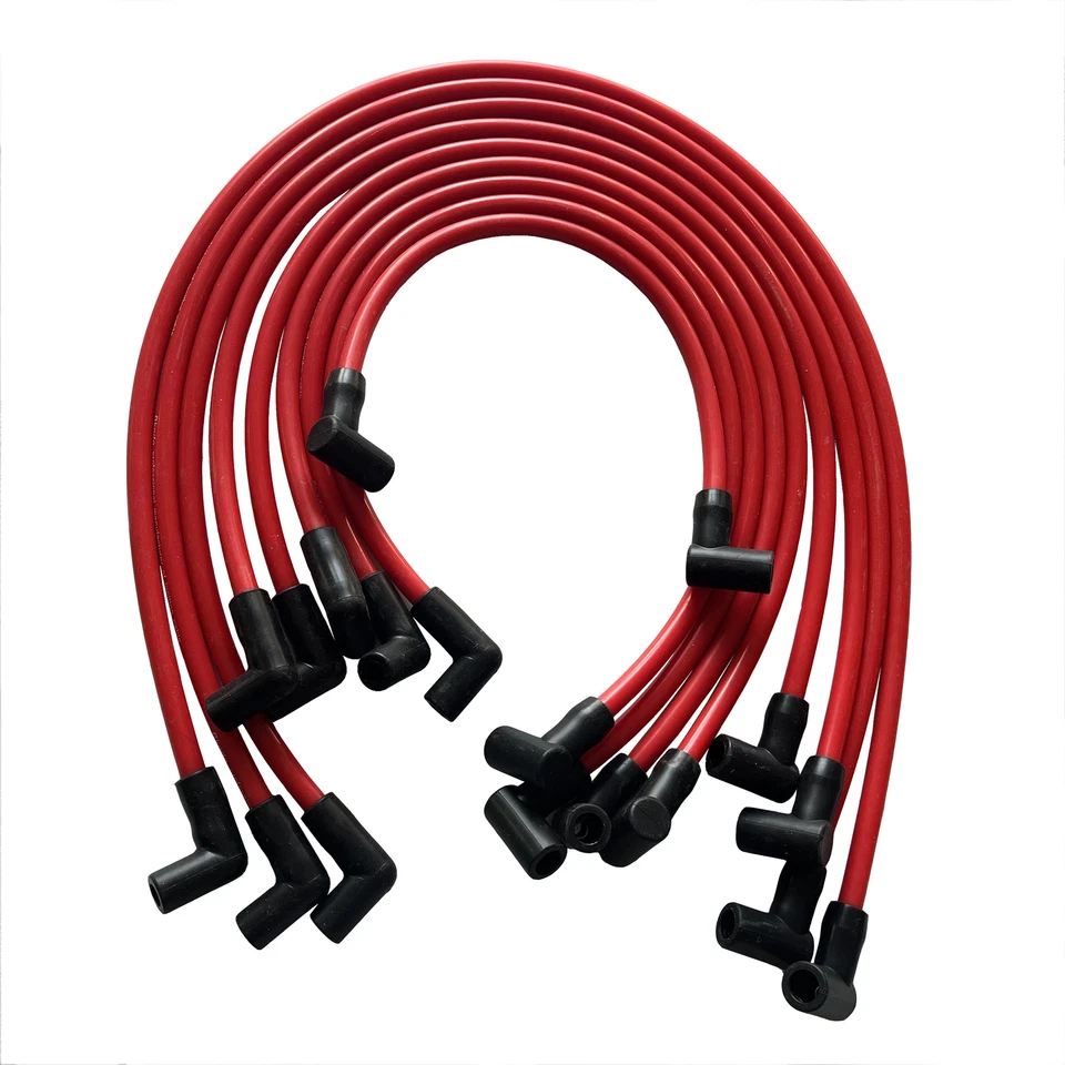 Juego de 9 cables de bujía de 10,5 mm para Chevy HEI SBC BBC 350 383 454 Chevrolet Foto 4 de 4