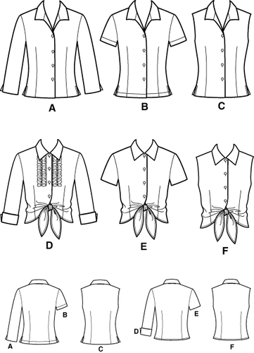 2002 Misses Blouse Top Sewing Pattern U-Pick Size 6-20 Simplicity 7086 OOP - Picture 3 of 3