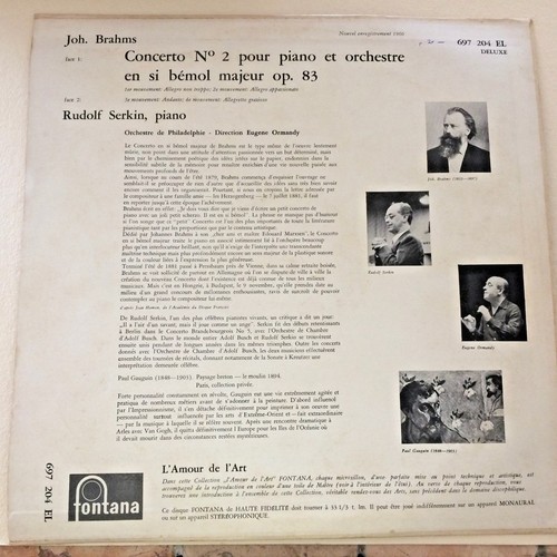 CLASSICAL LP-Brahms-CONCERTO-Rudolf Serkin-FONTANA France 1956 Original 12'' - Foto 4 di 6