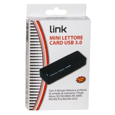 MINI KARTENLESER USB 3.0 SIMULTAN LESEN von 4 LINKKARTEN (A/N LKCCH04) NEU